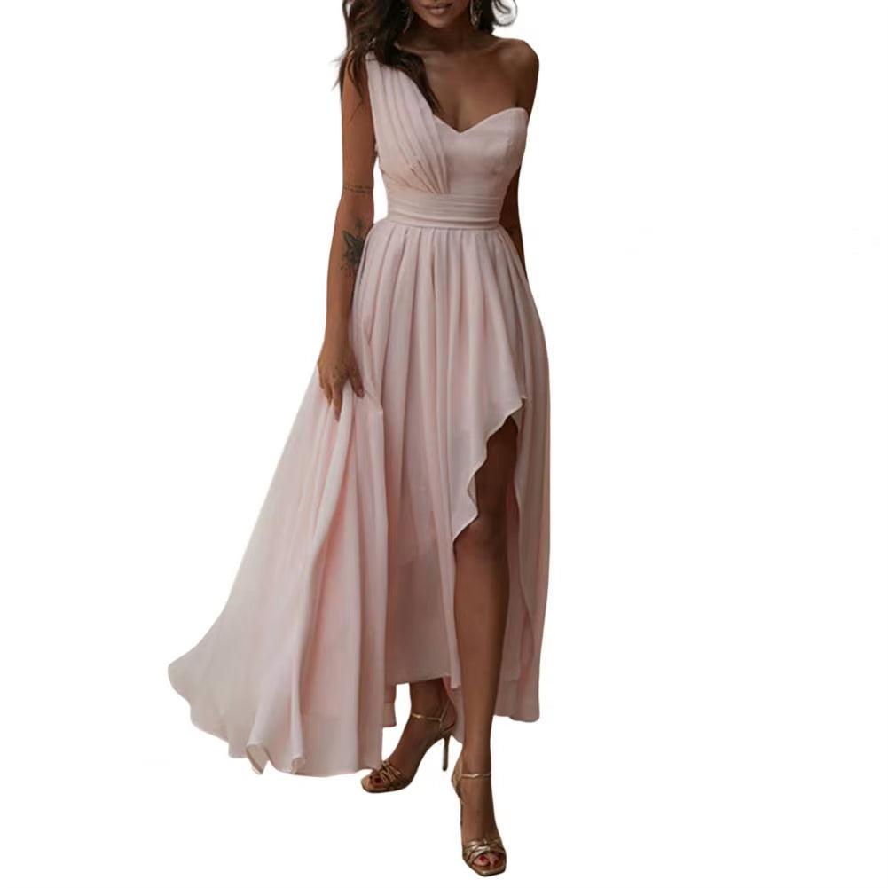 Chest Wrapped Sleeveless Evening Dress Elegant Waist Tight High-Waist Women Dress