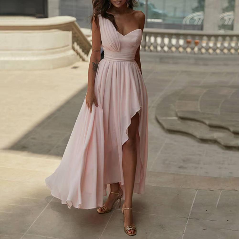 Chest Wrapped Sleeveless Evening Dress Elegant Waist Tight High-Waist Women Dress