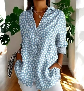 Long Sleeved Shirt For Summer Fashion, 3D Printed Shirt With Floral Pattern