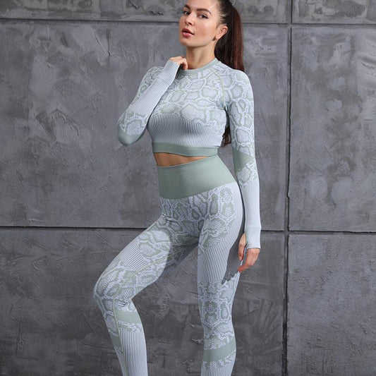 Tight-fitting Moisture Wicking Sports Suit Women Seamless