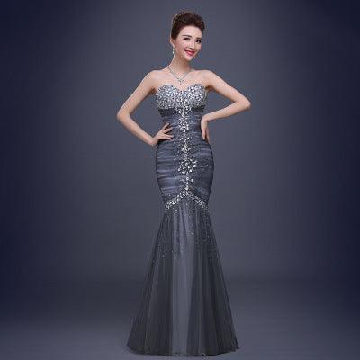 Ladies fishtail long evening dress