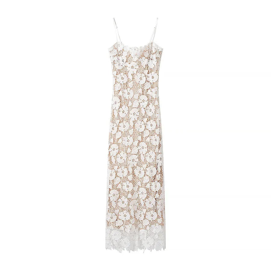 TRAFZA 2025 Women’s Party Sexy Suspender Midi Dress