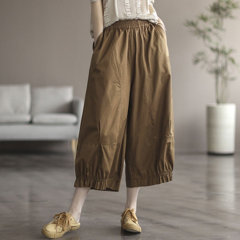 Plus Size All-matching Youthful-looking Wide-leg Pants