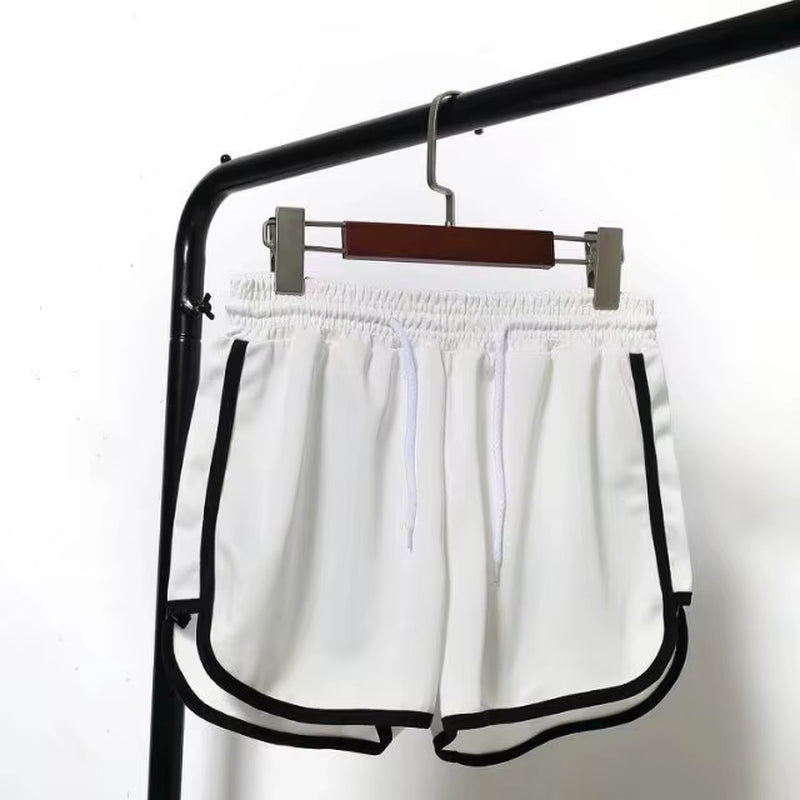 Sexy Silm Fit Soild Casual Short Pant for Women Clothes Streetwear Patchwork Mid Waist Panties Sports Fashion Ropa De Mujer