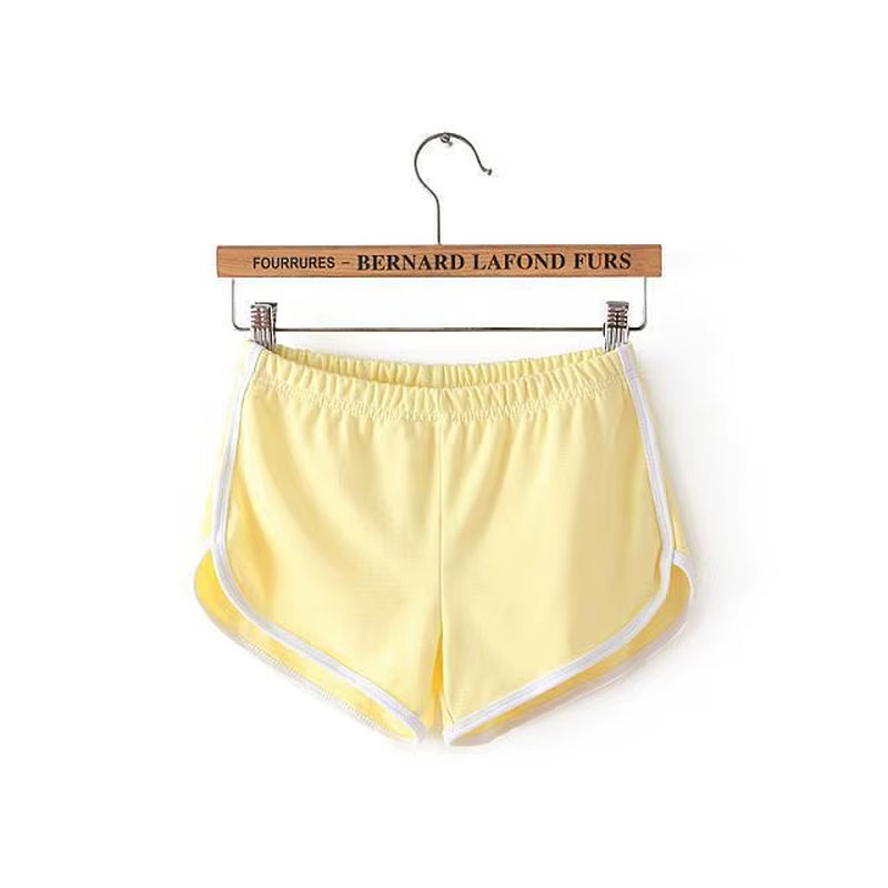 Sexy Silm Fit Soild Casual Short Pant for Women Clothes Streetwear Patchwork Mid Waist Panties Sports Fashion Ropa De Mujer