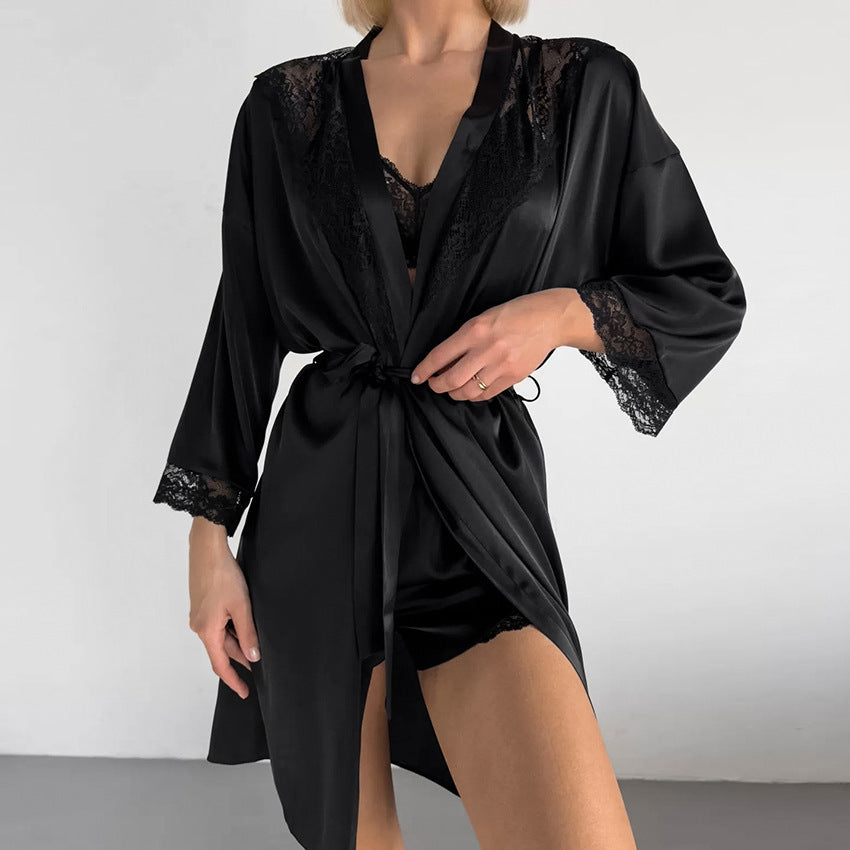 Lace-up Nightgown Loose And Comfortable Ladies' Homewear