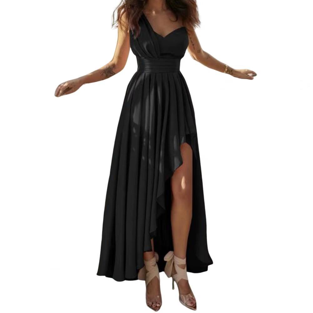 Chest Wrapped Sleeveless Evening Dress Elegant Waist Tight High-Waist Women Dress