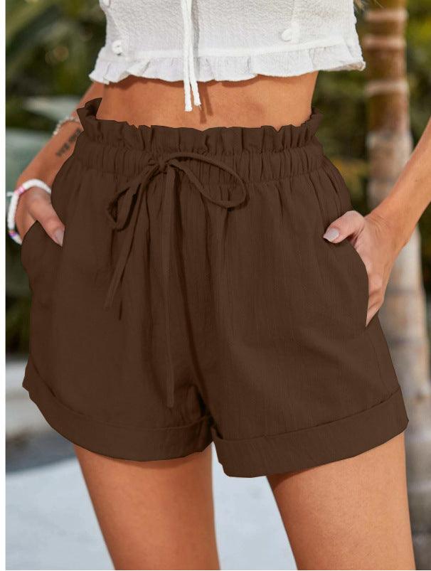 Summer New Solid Color Loose Casual Fashion Shorts For Women
