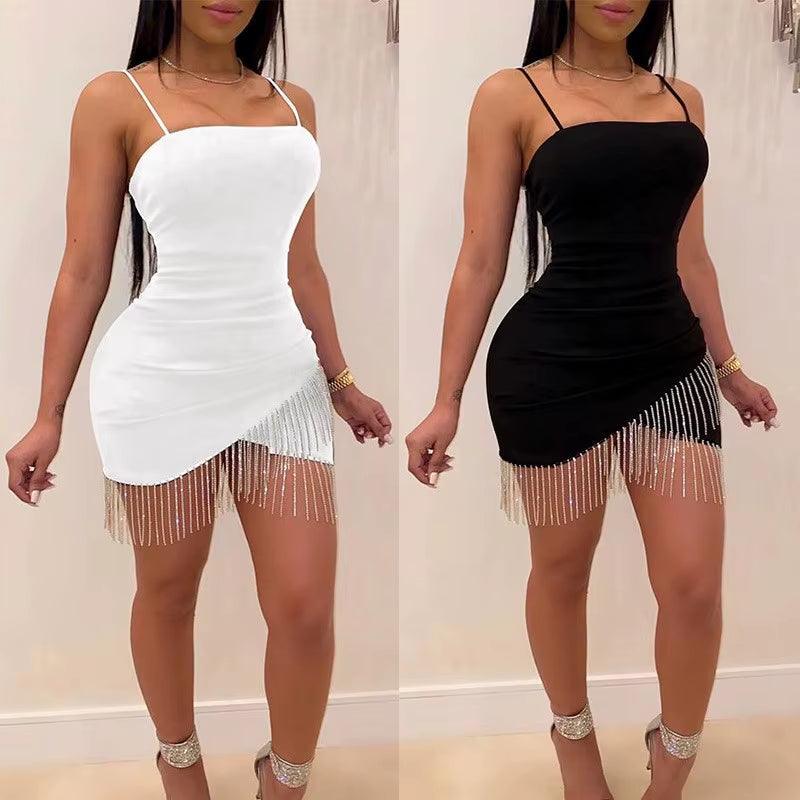 Summer Fashion Slip Dresses Sexy Slim Cross Women'S Skirts