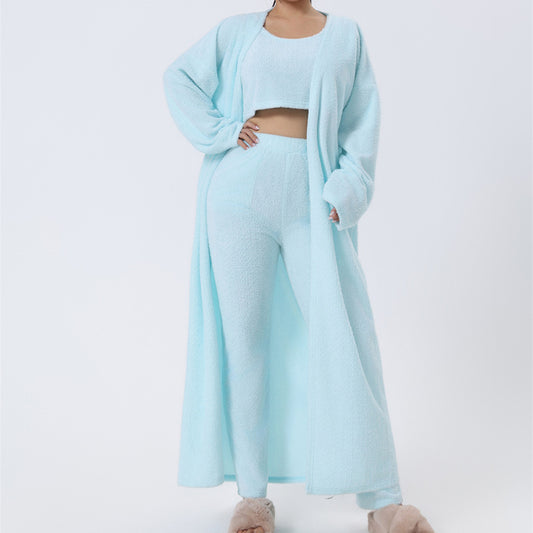 Cozy Pajama Set, 3 Piece Lounge Set, Cute Loungewear, 3 Piece Pant Sets