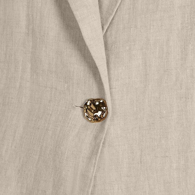 Linen Commuter Lapel Half Sleeve Cardigan Top Loose Wide Leg Pants Two-piece Set