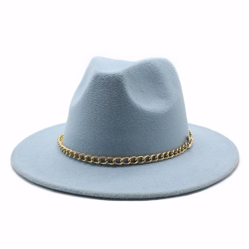 Broad-brimmed Hat Fashion Flat Brim Top Hat Men Women