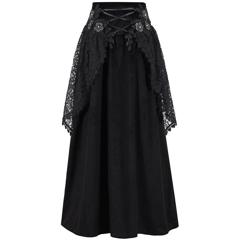 Lace-up Waist Women's Skirt