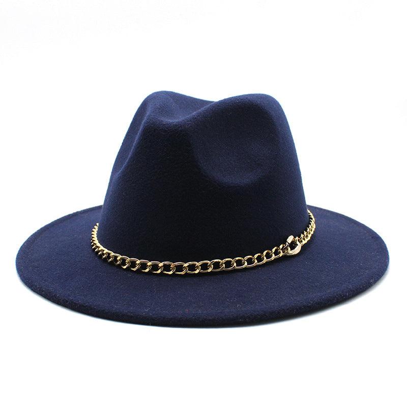 Broad-brimmed Hat Fashion Flat Brim Top Hat Men Women