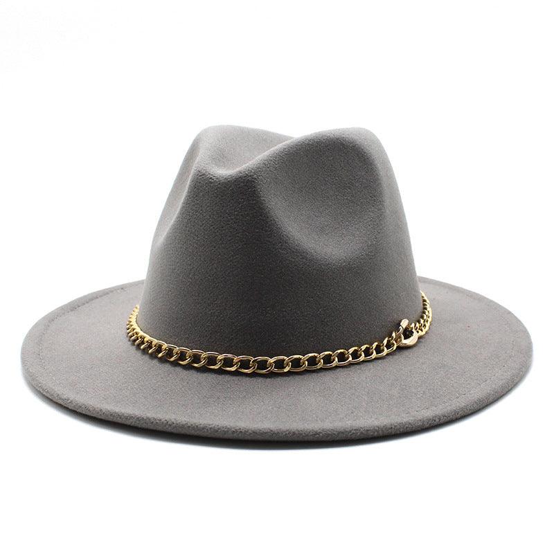 Broad-brimmed Hat Fashion Flat Brim Top Hat Men Women