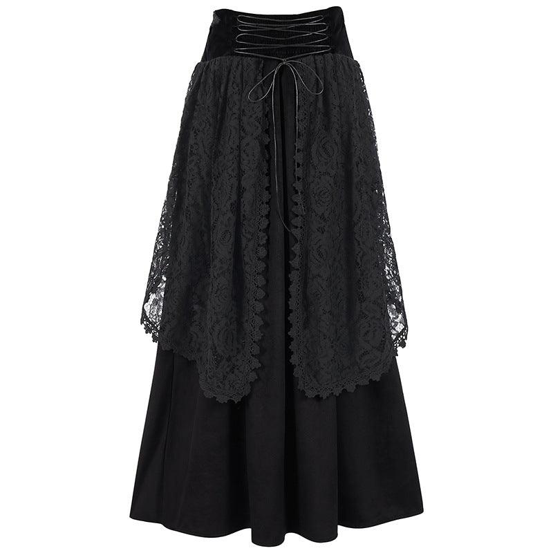Lace-up Waist Women's Skirt