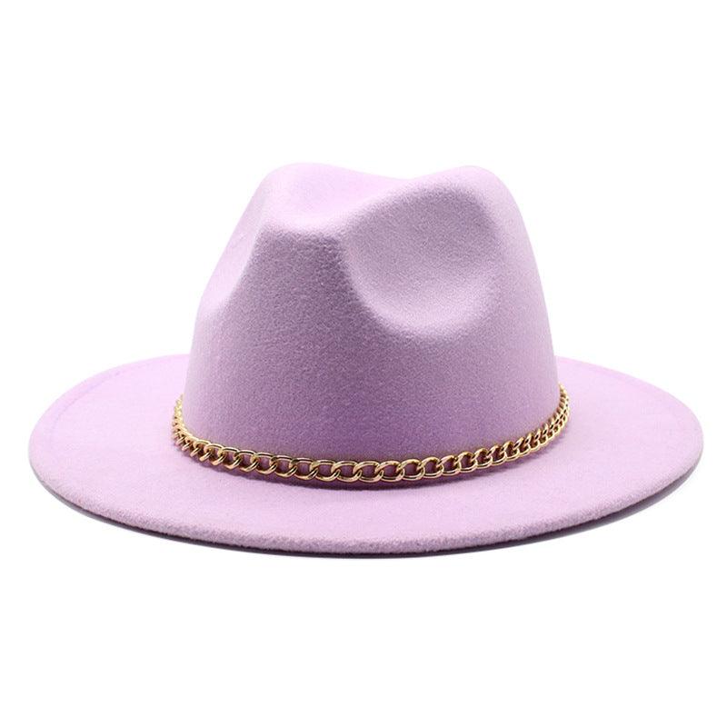Broad-brimmed Hat Fashion Flat Brim Top Hat Men Women