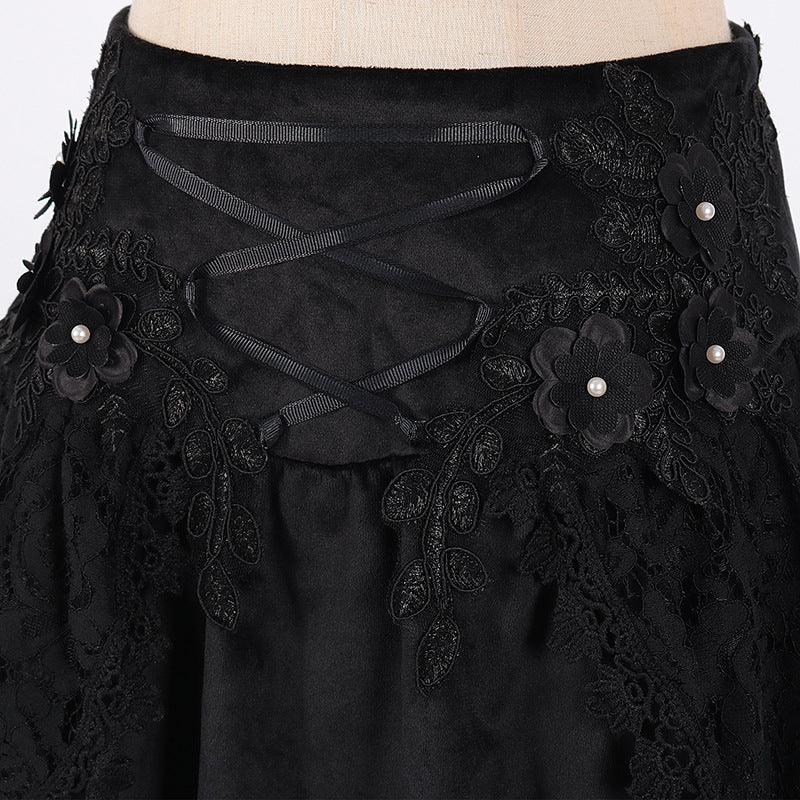 Lace-up Waist Women's Skirt