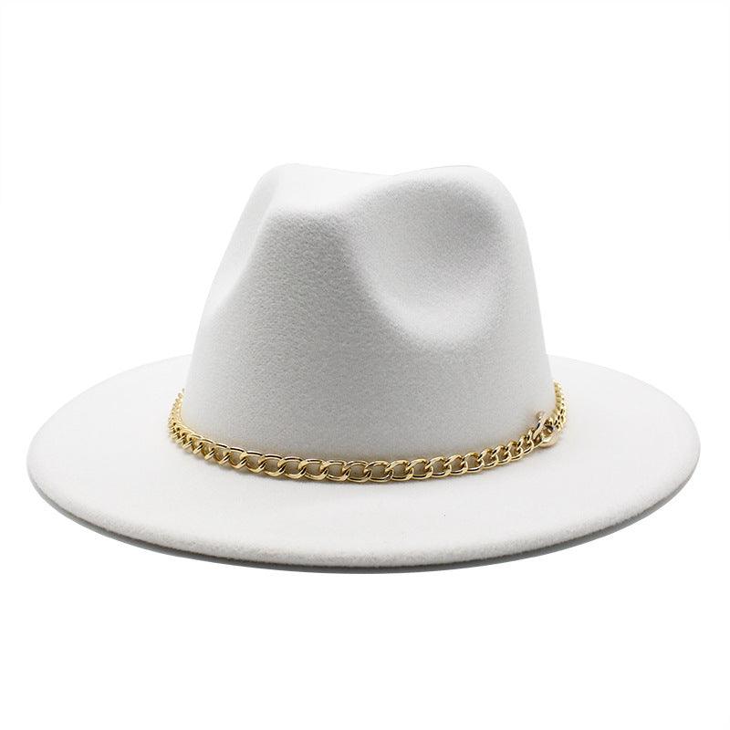 Broad-brimmed Hat Fashion Flat Brim Top Hat Men Women