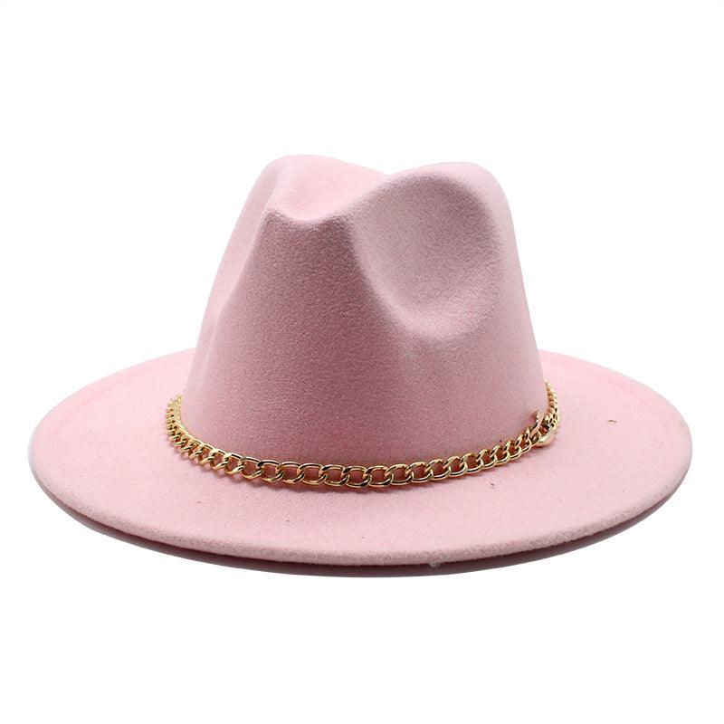 Broad-brimmed Hat Fashion Flat Brim Top Hat Men Women