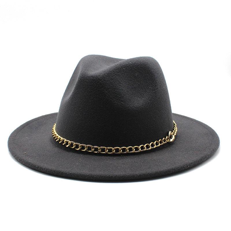 Broad-brimmed Hat Fashion Flat Brim Top Hat Men Women