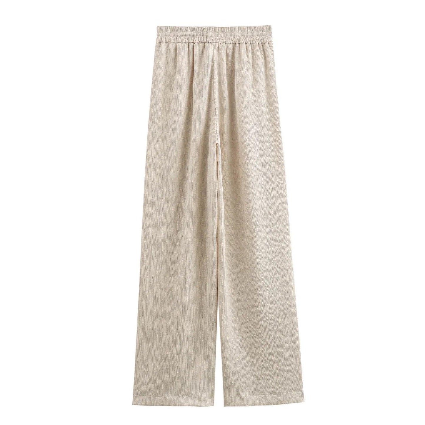 Blazer Coat Pants Set Long Sleeve Double Breasted Blazer + Wide Leg Trousers Lady Office