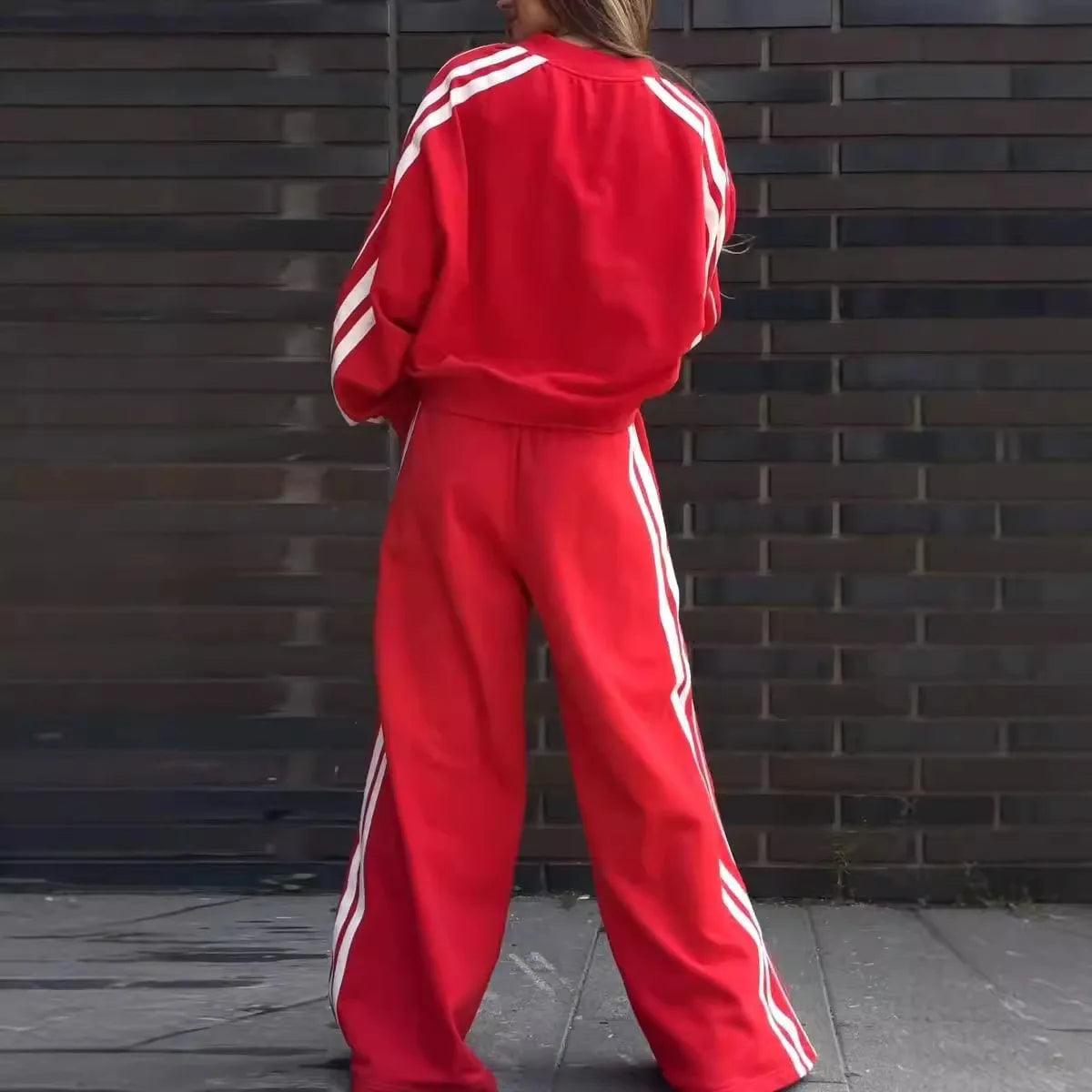 طقم ملابس رياضية كاجوال نسائي مكون من قطعتين