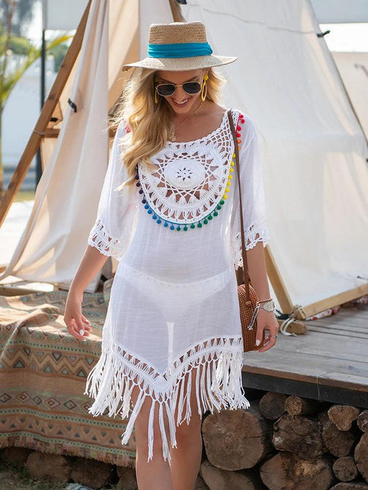 Cover Up With Fringe Trim