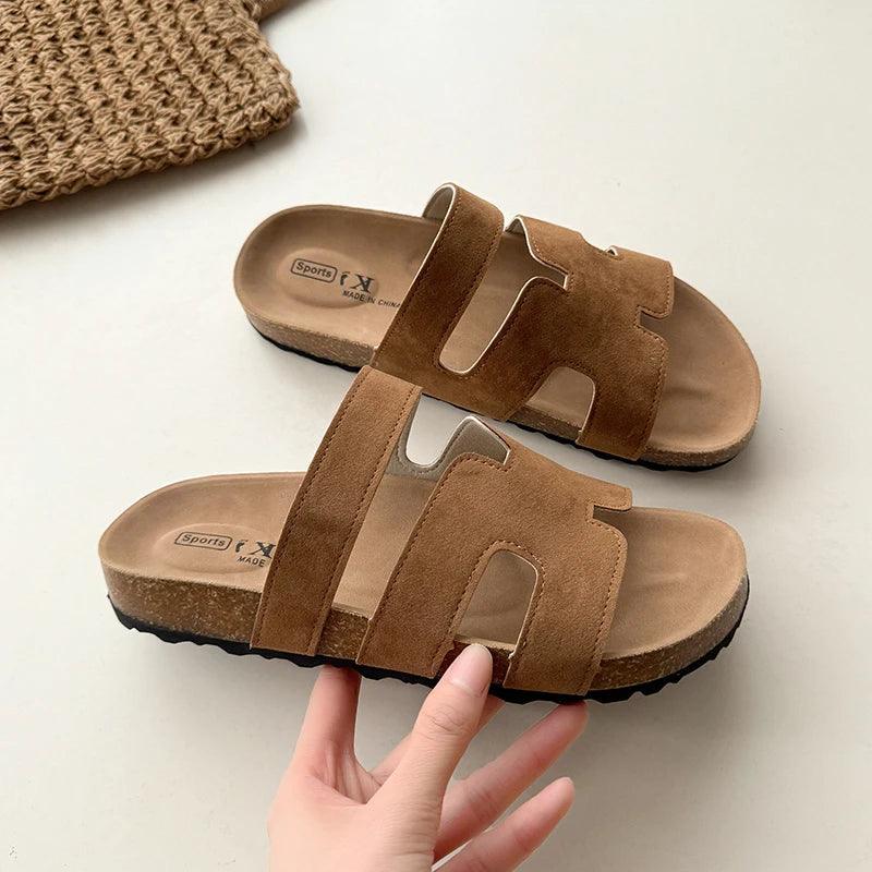 Classic Cork Footbed Clogs Sandals Women Summer Brand