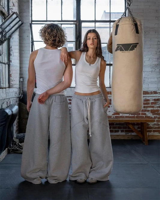 2025 Street Hip-hop Goth Harajuku Fashion Versatile Straight Wide-leg PantsRetro Y2K Casual Loose Trousers Women