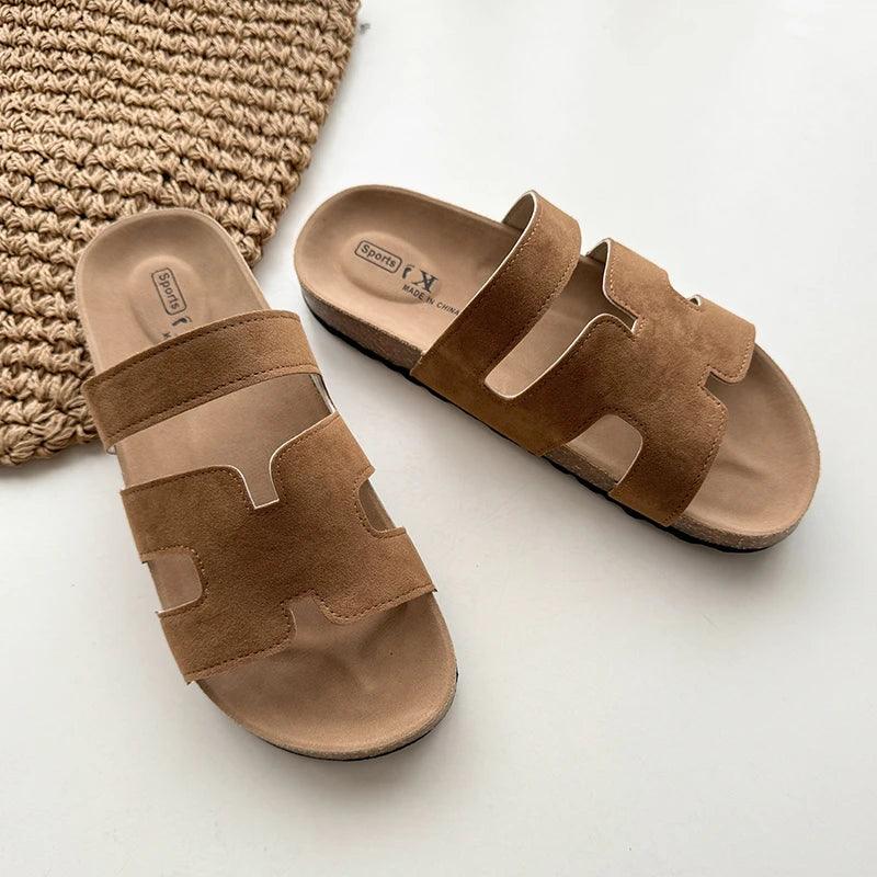 Classic Cork Footbed Clogs Sandals Women Summer Brand
