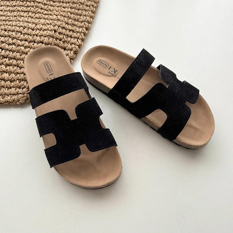 Classic Cork Footbed Clogs Sandals Women Summer Brand