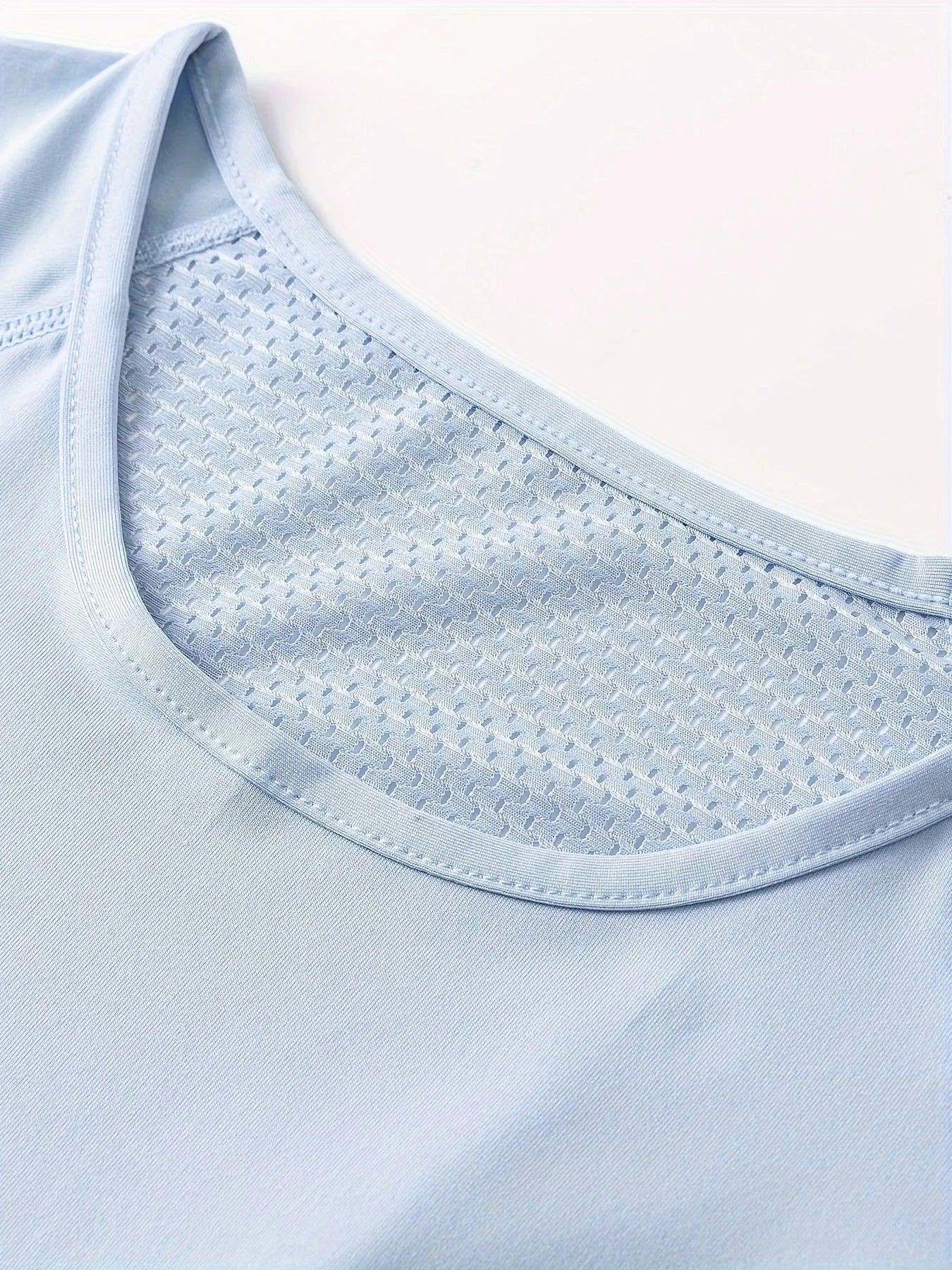 تي شيرت رياضي نسائي صيفي قابل للتنفس مثير وجميل