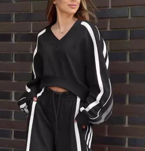 طقم ملابس رياضية كاجوال نسائي مكون من قطعتين