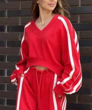 طقم ملابس رياضية كاجوال نسائي مكون من قطعتين