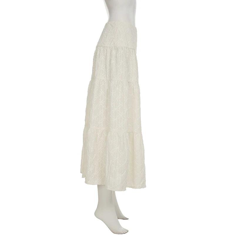 Bohemian Split Long Semi-Dress Beach Holidays Women Fashion 2025 Summer Clothing