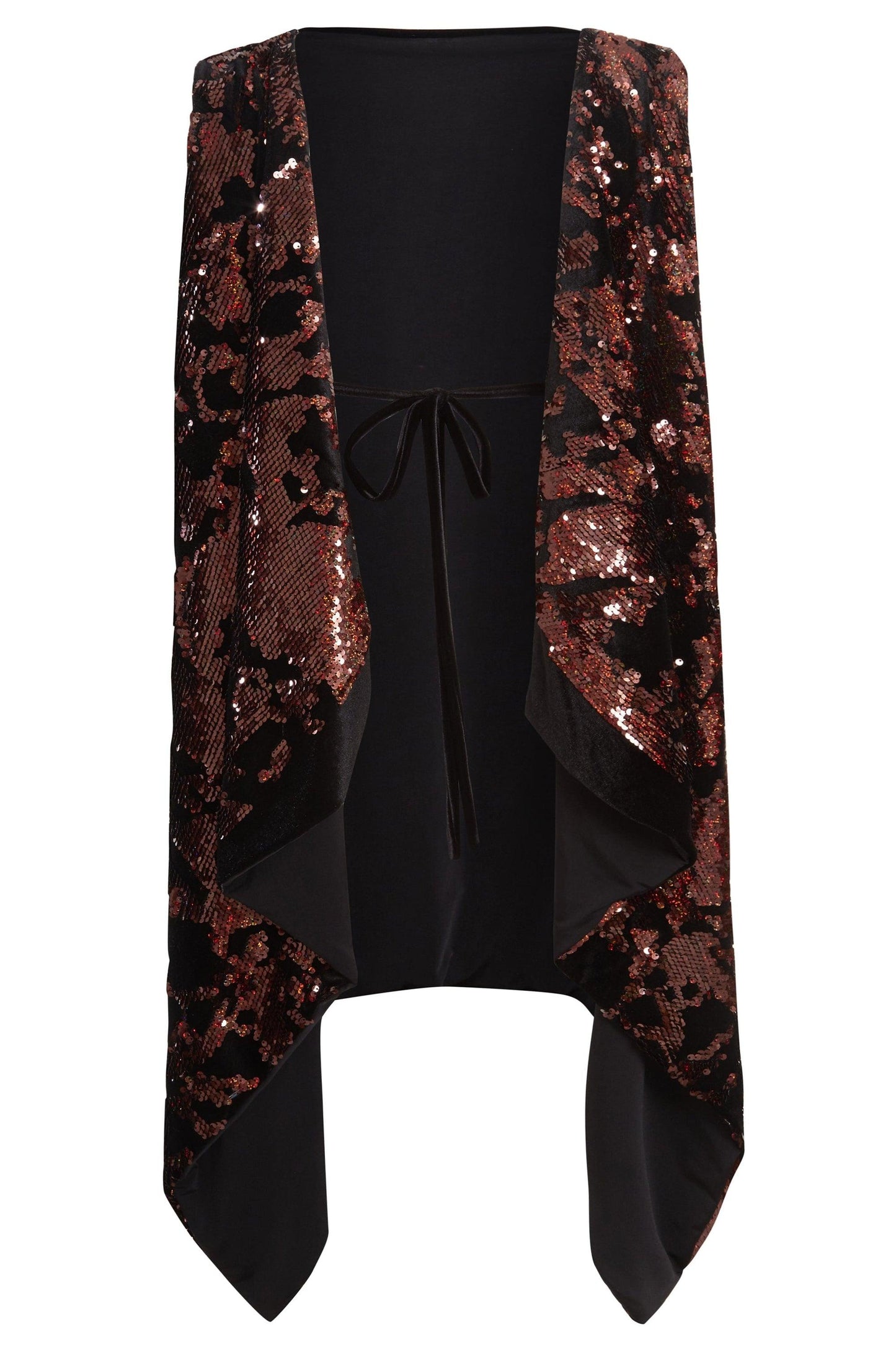 Made in the United Kingdom- Sparkly Brown Tie Back Top