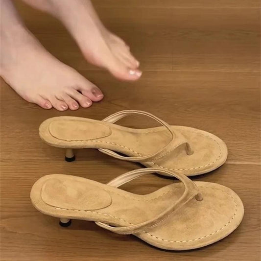 Mid-heel Versatile New Stiletto Summer Elegant Flip-flop