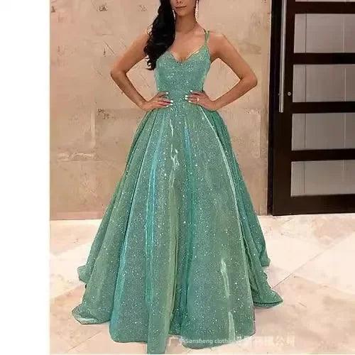 Sleeveless Backless High Waist Sequins Long Dress 2025 Summer Lace Up Maxi Vestidos  Floor Length
