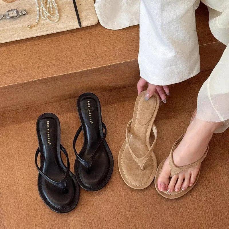 Mid-heel Versatile New Stiletto Summer Elegant Flip-flop
