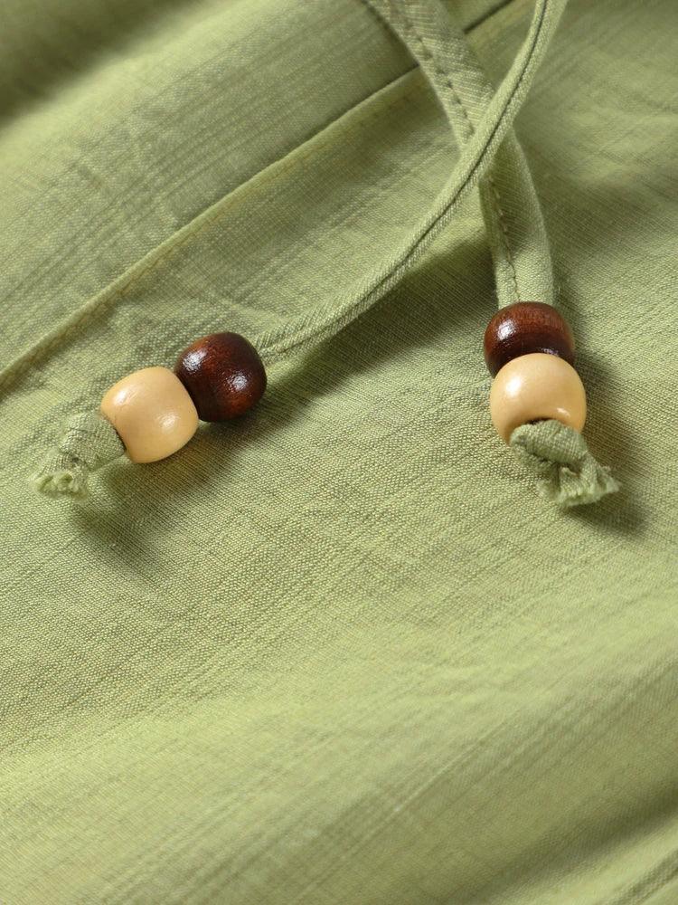 طقم قميص وبنطال كاجوال مزين بالخرز للنساء