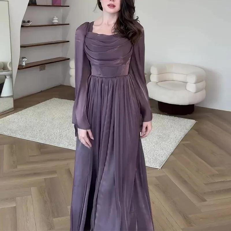 Women Party Dresses Jalabiya Ruffles
