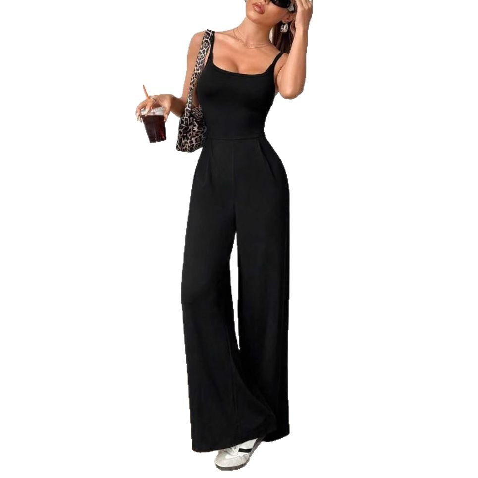 Cross Strap Backless Jumpsuit