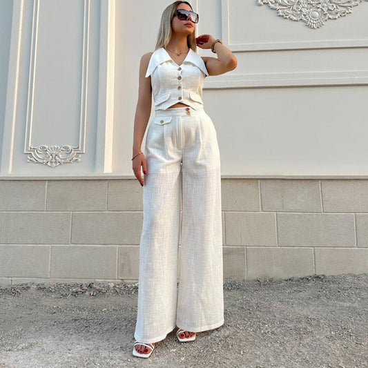 Summer women fashion high sense ladies casual women's two-piece summer set