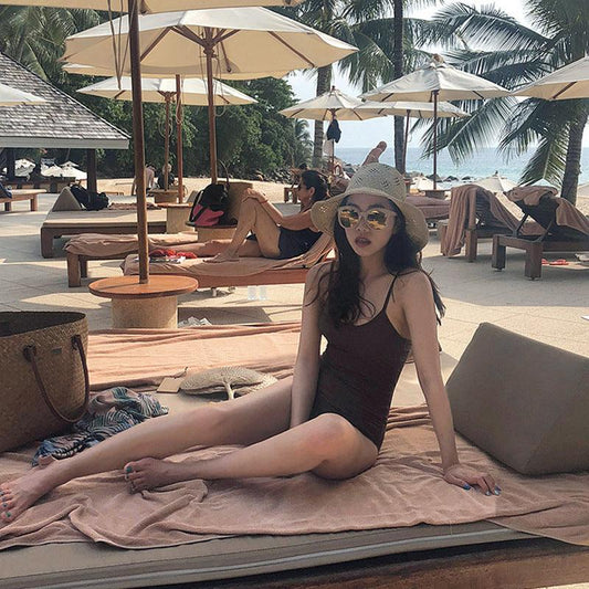 swimwear one-piece belly cover conservative slimming