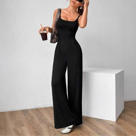 Cross Strap Backless Jumpsuit