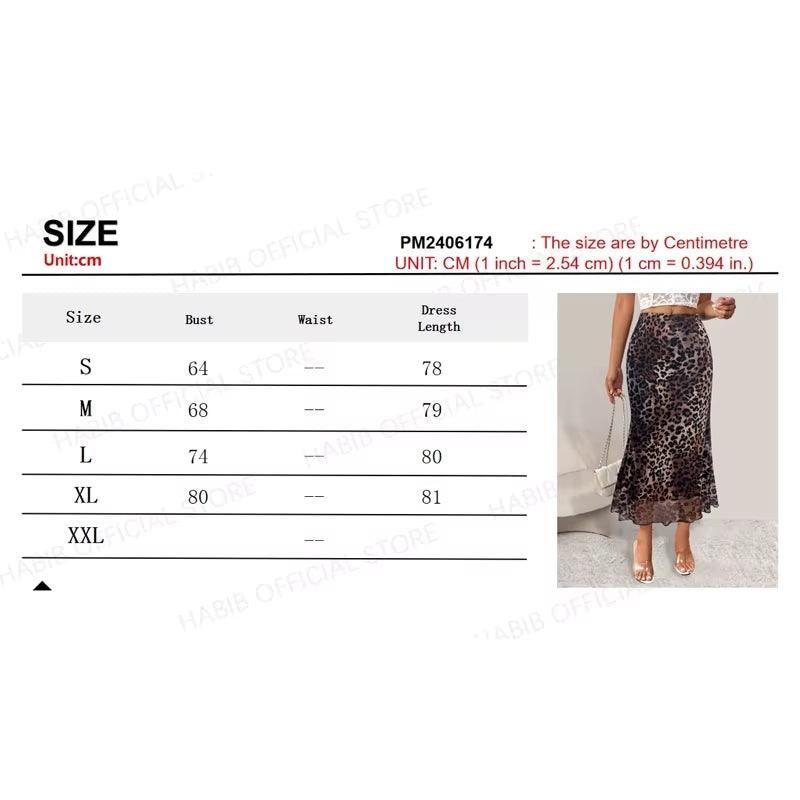 Women'S Half Skirt Classic High Waisted Office Female Loose A-Line Skirt Fashionable and Elegant Leopard Print Ladies Long Skirt