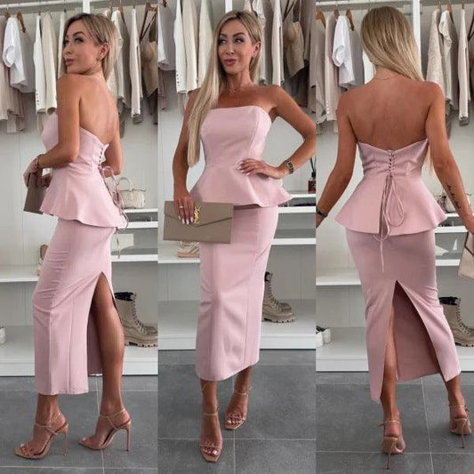 Women's Clothes Sheath Off-shoulder Suit Women