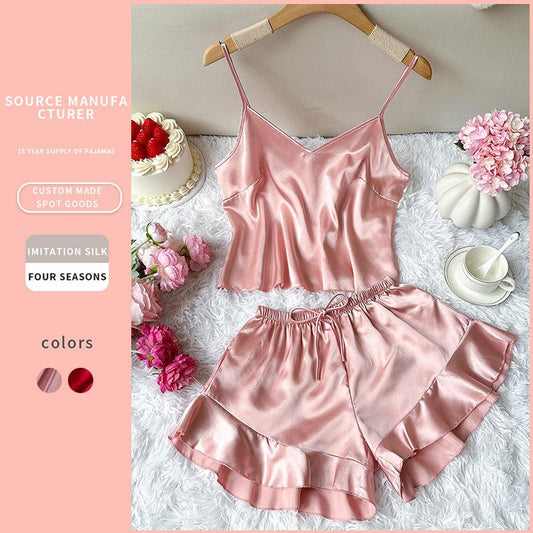 Satin Serenity 2-Piece Pajama Set [ you can buy 6 pc ]