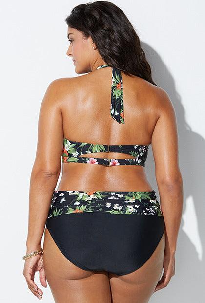 European and American floral bikini